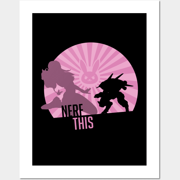 Overwatch - D.va - Nerf This Wall Art by alcateiaart